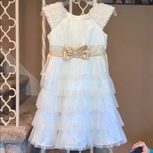 Girls Faux Fur Party Dress
